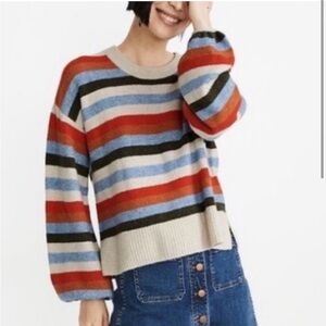 Madewell Striped Payton Pullover Sweater in Coziest
Yarn Size Medium